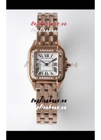 Cartier PANTHERE Edition 22MM 1:1 Mirror Quality Swiss Replica Watch in White Dial - Diamonds Bezel
