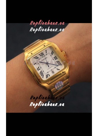 Santos De Cartier 1:1 Mirror Replica - 40MM Yellow Gold Swiss Movement Watch