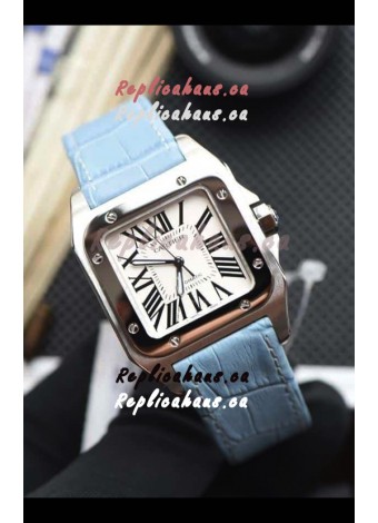 Santos De Cartier 1:1 Mirror Replica - 35MM Stainless Steel Casing Watch 