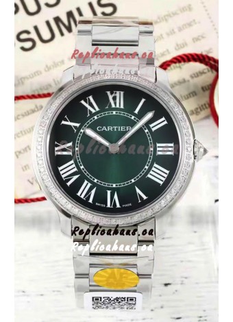 Cartier Ronde Must 36MM Swiss Quartz Green Dial 1:1 Mirror Swiss Replica Watch 