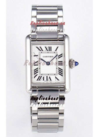Tank Must De Cartier Super Clone Swiss Replica Watch 27MM White Dial