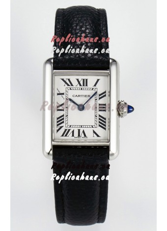 Tank Must Cartier Super Clone Edition 29MM Watch in Steel Casing White Dial 