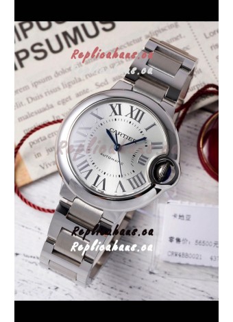 Ballon De Cartier Swiss Automatic Steel Dial Mirror Quality 33MM in Stainless Steel 