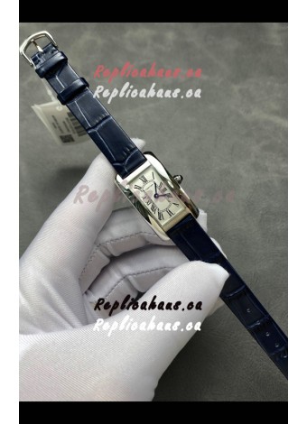 Cartier Tank Americaine Ladies Swiss Quartz Watch 1:1 Mirror Replica Steel Casing