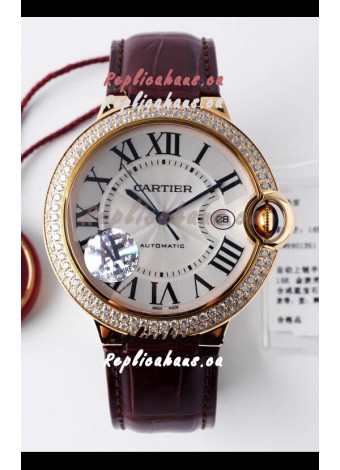 Ballon De Cartier Swiss Automatic 1:1 Mirror Quality 42MM in Yellow Gold Casing