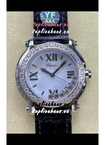Chopard Happy Sport 1:1 Mirror Swiss Quartz Watch 36MM in 904L Steel White Dial
