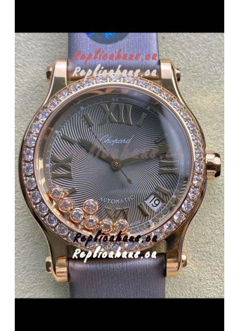 Chopard Happy Sport 1:1 Mirror Swiss Automatic Replica Watch 36MM in Rose Gold Casing
