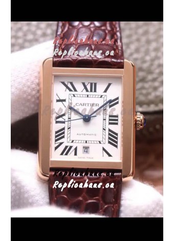 Cartier Tank Solo Swiss Automatic Watch in Rose Gold Plating 31MM Wide 