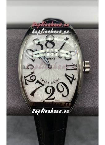 Franck Muller Crazy Hours Automatic Swiss Super Clone Replica Watch in White dial