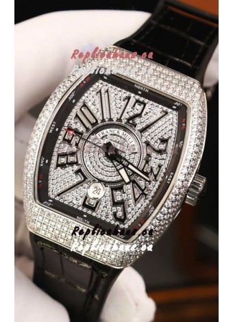 Franck Muller Vanguard Edition Swiss Replica Watch - Black Numerals