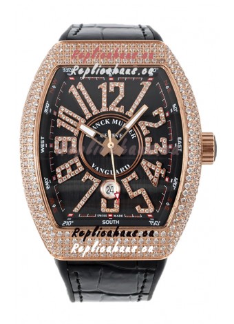 Franck Muller Vanguard V45 Yachting in Rose Gold Plating - Black Dial 