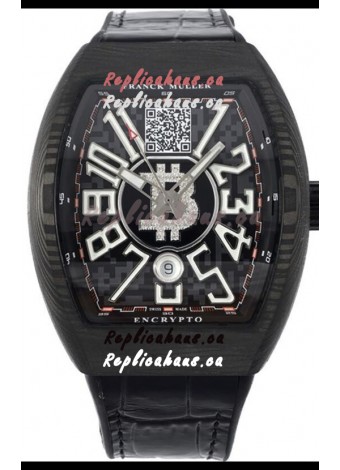 Franck Muller Vanguard Encrypto BTC V45 Carbon Casing Swiss Replica Watch