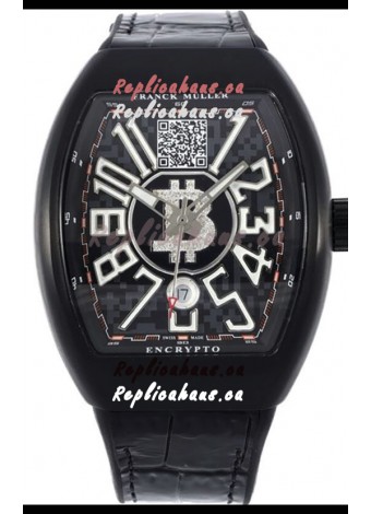 Franck Muller Vanguard Encrypto BTC V45 PVD Casing Swiss Replica Watch
