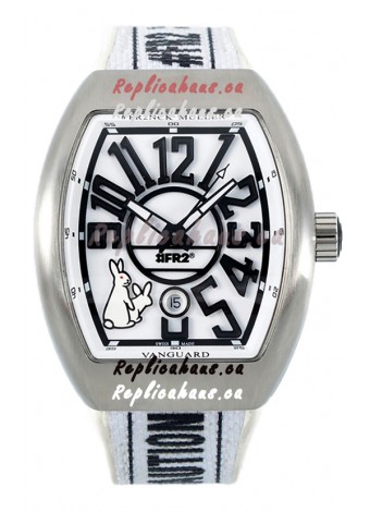 Franck Muller "Fr2nck" Vanguard Rabbit Edition Swiss Replica Watch in Steel Casing