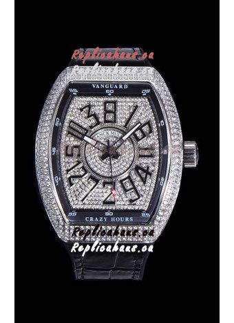 Franck Muller Vanguard Crazy Hours Edition Swiss Replica Watch - Black Numerals