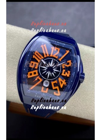 Franck Muller Vanguard Yachting Blue Ceramic 1:1 Mirror Swiss Replica Watch