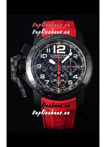 Graham Chronofighter Superlight Carbon Red 1:1 Mirror Swiss Replica Watch 