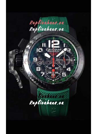 Graham Chronofighter Superlight Carbon Green 1:1 Mirror Swiss Replica Watch 