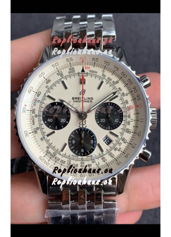 Breitling Navitimer 1 B01 Chronograph Edition 43MM - White Dial 904L 1:1 Mirror Replica Watch
