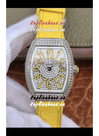 Franck Muller Vanguard Ladies 1:1 Mirror Swiss Replica Watch 32MM Wide Steel Casing