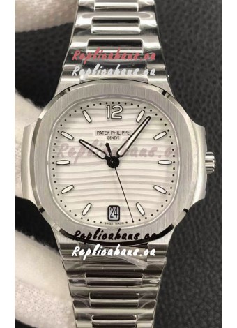 Patek Philippe Nautilus 7118/1A-010 35MM 1:1 Mirror Swiss Replica Watch in Steel Dial 