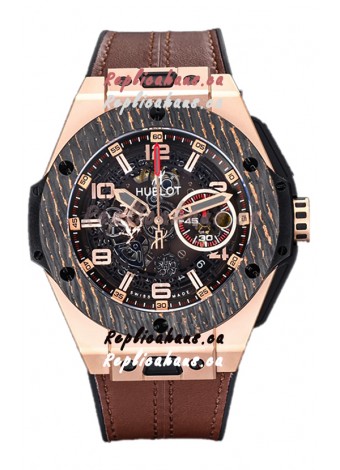 Hublot Big Bang F1 "King Carbon Gold" Edition Chronograph Swiss Replica Watch 