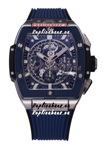 Hublot Spirit of Bang Titanium Casing Ceramic Bezel Blue Dial - 42MM Swiss Replica