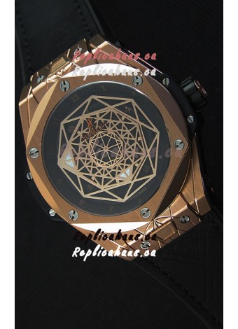 Hublot Big Bang Sang Bleu 45MM Rose Gold Swiss Replica Watch 