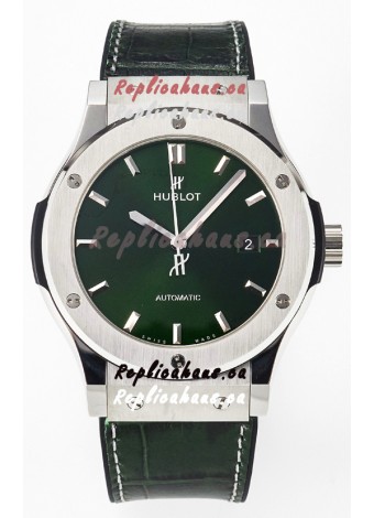 Hublot Super Clone Classic Fusion Titanium 42MM 1:1 Mirror Replica Watch Green Dial