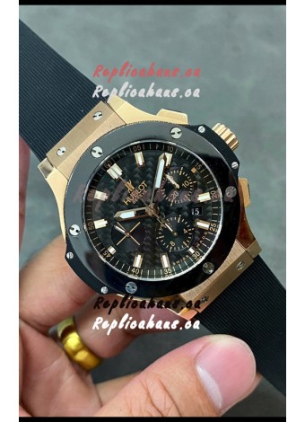 Hublot Big Bang Super Clone Carbon Dial Rose Gold Casing 44MM Watch 