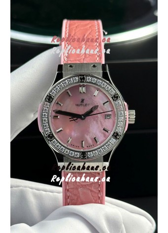 Hublot Super Clone Classic Fusion Titanium 33MM 1:1 Mirror Replica Watch Pink MOP Dial