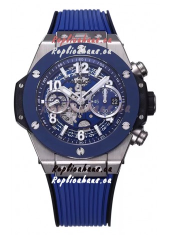 Hublot Big Bang Unico Blue Stainless Steel Casing 1:1 Mirror Edition Swiss Replica Watch