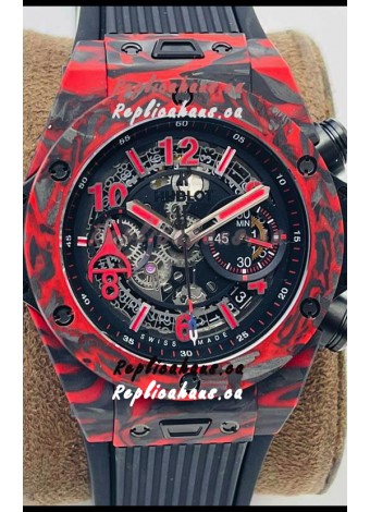 Hublot Big Bang Unico Red Carbon Las Vegas Boutique Edition Swiss Replica Watch 