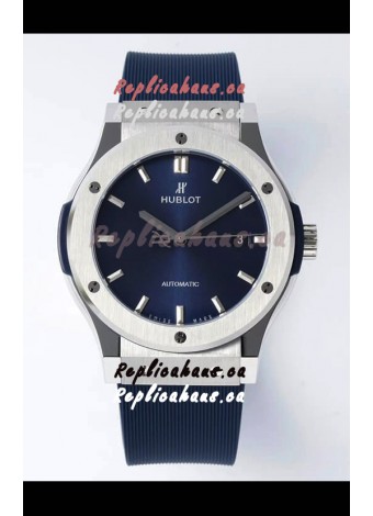 Hublot Classic Fusion Steel Blue Dial 42MM Swiss Replica Watch 1:1 Mirror Quality