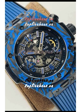 Hublot Big Bang Unico Blue Carbon Las Vegas Boutique Edition Swiss Replica Watch 