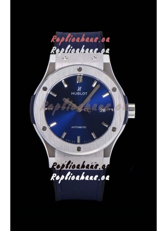 Hublot Classic Fusion 1:1 Mirror Replica Swiss Watch in 904L Steel Casing Blue Dial