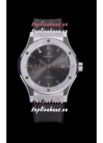 Hublot Classic Fusion 1:1 Mirror Replica Swiss Watch in 904L Steel Casing Grey Dial