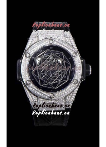 Hublot Big Bang One Click Sang Bleu 1:1 Mirror Replica in Stainless Steel Casing 45MM - Black Dial