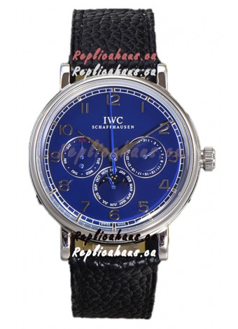 IWC Portofino Perpetual Calendar IW3446 Blue Dial Swiss Replica Watch 