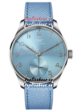 IWC Portugieser Automatic 40 IW358402 Blue Dial in White Gold 1:1 Mirror Replica Watch 