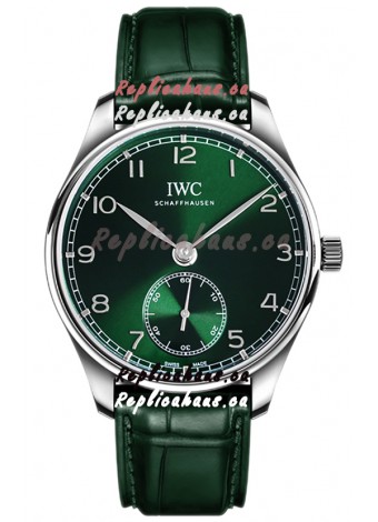 IWC Portugieser Automatic 40 IW358310 Green Dial in Stainless Steel 1:1 Mirror Replica Watch 