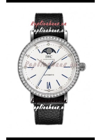 IWC Portofino IW659601 Automatic Moon Phase Steel Casing Watch in White Dial 37MM