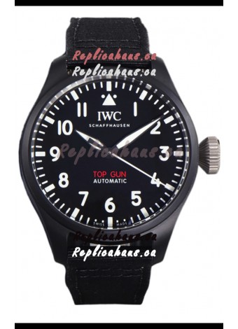 IWC Big Pilot's IW326906 Top Gun Edition 43MM Black Nylon Strap Ceramic Swiss Replica 