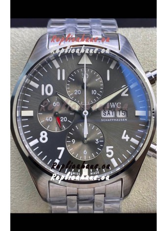 IWC Pilot Chronograph Edition Grey Dial in 904L Steel Casing 1:1 Mirror Replica Watch