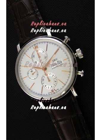 IWC Portofino Chronograph IW391022 White Dial 1:1 Mirror Replica Watch 