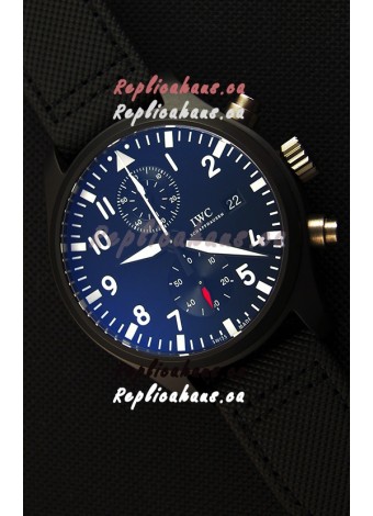 IWC Pilot's Top Gun Chronograph IW389001 1:1 Ceramic Case Ultimate Mirror Replica Watch 