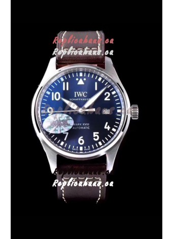 IWC Pilot's MARK XVIII IW327010 Steel Blue Dial Le Petit Prince 904L Steel 1:1 Mirror Replica