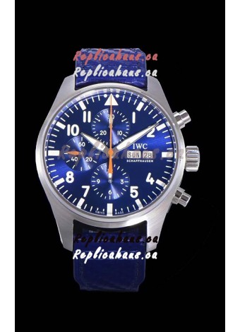 IWC Pilot's Chronograph Steel 1:1 Mirror Replica in Blue Dial Watch 
