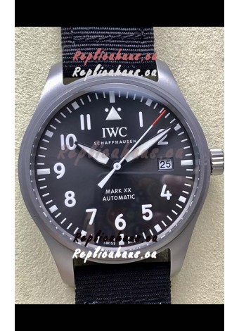 IWC Pilot's MARK XX Super Clone Titanium Swiss Replica Watch Grey Dial