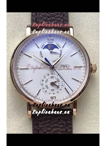 IWC IW359002 Portofino Complete Calendar Rose Gold Swiss Replica Watch 